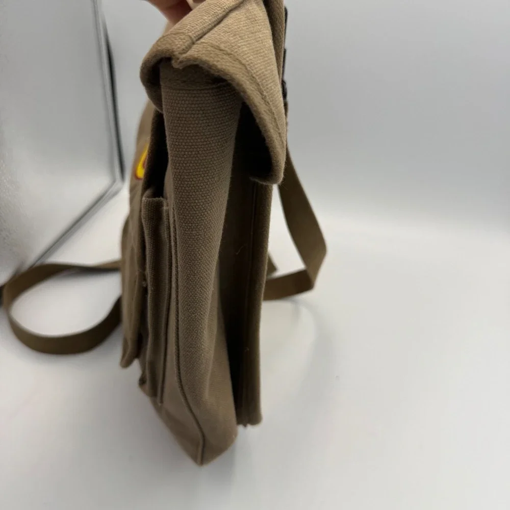 Marvel Captain Marvel Canvas Messenger Bag Khaki Tan Crossbody Satchel Star Logo